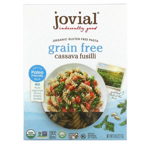 Jovial, 유기농 곡물 무함유 파스타, 카사바 푸실리, 227g(8oz)