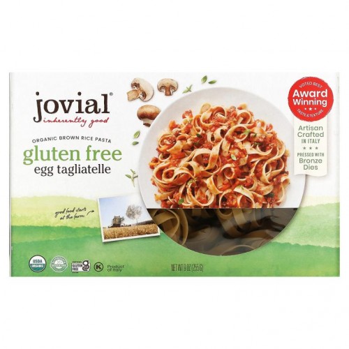 Jovial, 유기농 현미 파스타, 에그 탈리아텔레, 255g(9oz)