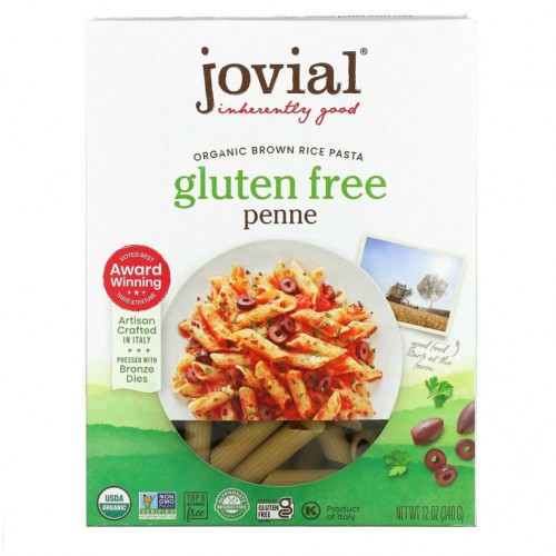 Jovial, 유기농 현미 파스타, 펜네, 340g(12oz)