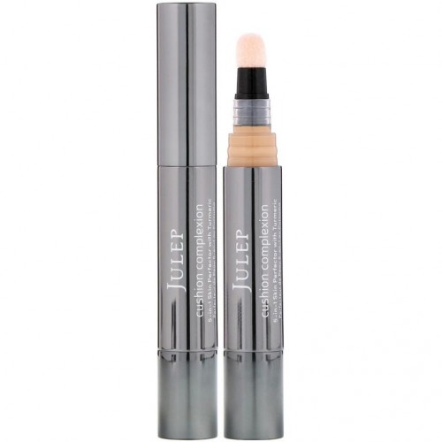 Julep, 쿠션 컴플렉션, 강황 추출물 함유 5 in 1 스킨 퍼펙터, 허니, 0.16oz(4.6g)