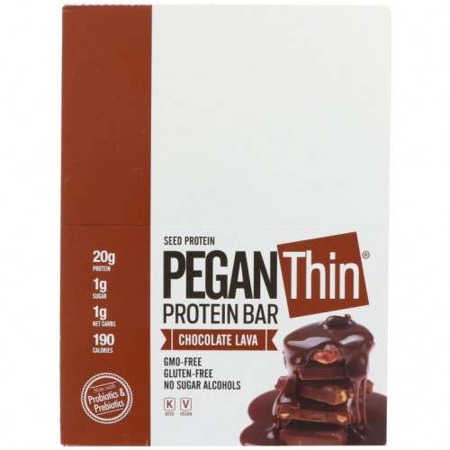 Julian Bakery, 페간 신 프로틴 바, 초콜릿 라바, 12개, 각각 2.29 oz (65 g)