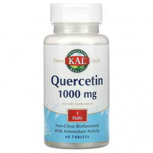 KAL, 퀘르세틴, 1,000 mg, 60정