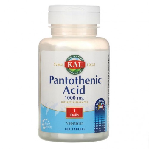 KAL, 판토텐산, 1,000mg, 100정