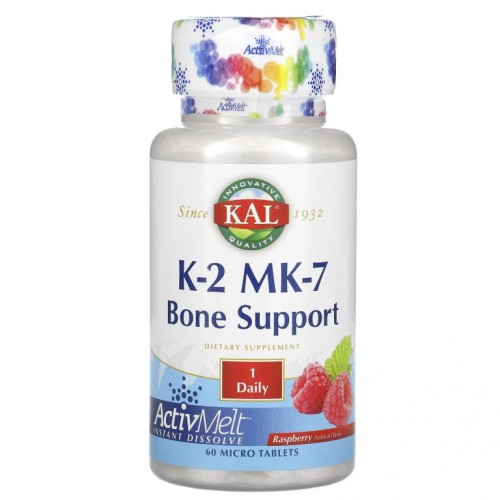 KAL, K-2 MK-7, 뼈 지원, 라즈베리, 마이크로 정제 60정