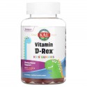 KAL, 어린이용 Vitamin D-Rex 구미젤리, 복숭아, 망고 및 딸기 맛, 구미젤리 60개