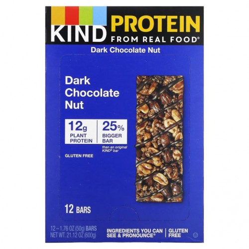 KIND Bars, 단백질 바, 더블 다크 초콜릿 넛, 바 12개입, 각 50g(1.76oz)