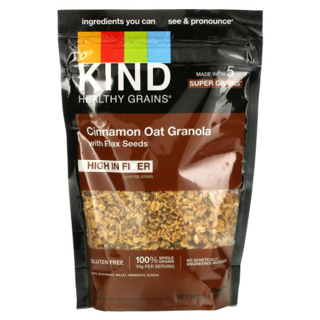 KIND Bars, Healthy Grains, 시나몬 오트 그래놀라, 아마씨 함유, 312g(11oz)