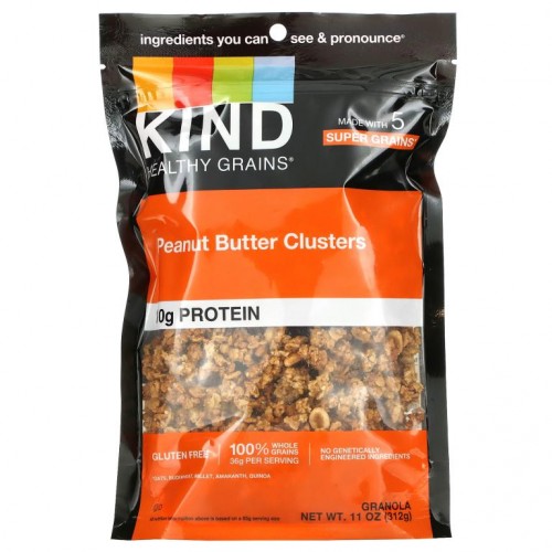 KIND Bars, Healthy Grains, 그라놀라, 피넛 버터 클러스터, 312g(11oz)