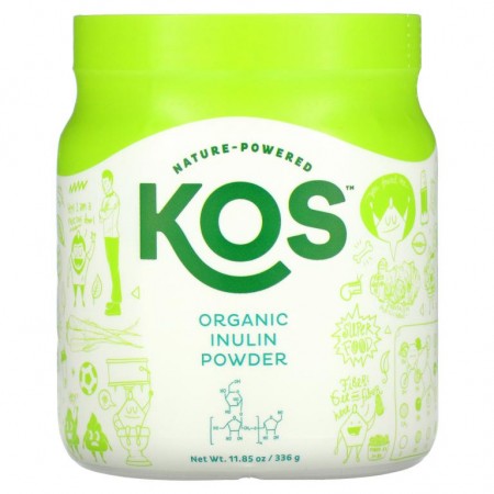 KOS, 유기농 이눌린 분말, 336g(11.85oz)