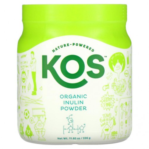 KOS, 유기농 이눌린 분말, 336g(11.85oz)