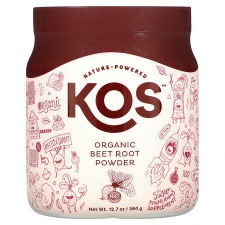 KOS, 유기농 비트 뿌리가루, 360g(12.7oz)