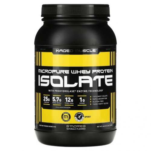 Kaged Muscle, Micropure 분리유청단백질, 스모어, 1.36kg(3lb)