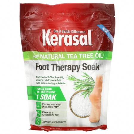 Kerasal, Foot Therapy Soak Plus Natural Tea Tree Oil, 2 lbs (907 g)