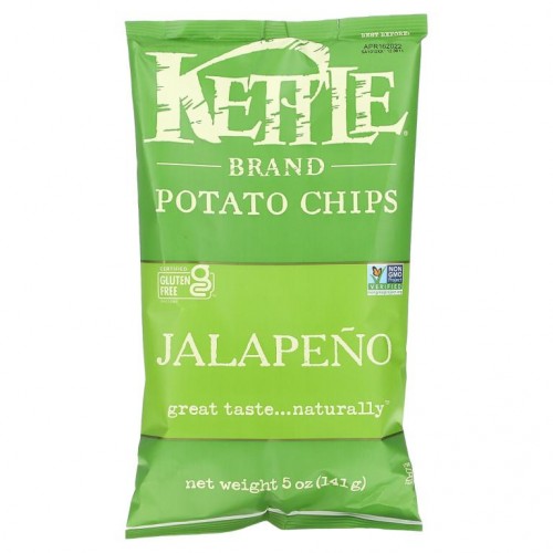 Kettle Foods, 포테이토 칩스, 핫! 할라피뇨, 5 oz (142 g)