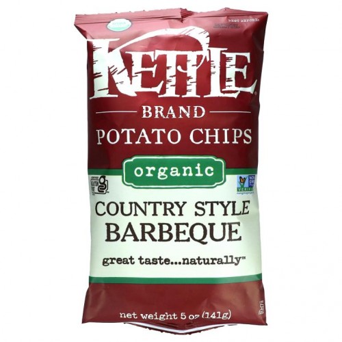 Kettle Foods, 유기농 감자칩, 컨트리 스타일 바비큐, 5 oz (142 g)