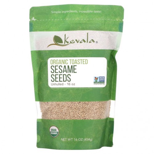 Kevala, 유기농 볶은 참깨, 생, 454g(16oz)
