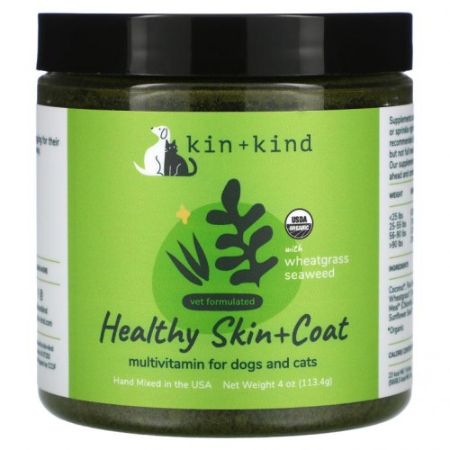 Kin+Kind, 건강한 피부 + 털, 반려견 및 반려묘용, 113.4g(4oz)