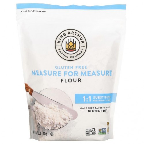 King Arthur Flour, 동량 밀가루, 글루텐 무함유, 1.36kg(48oz)