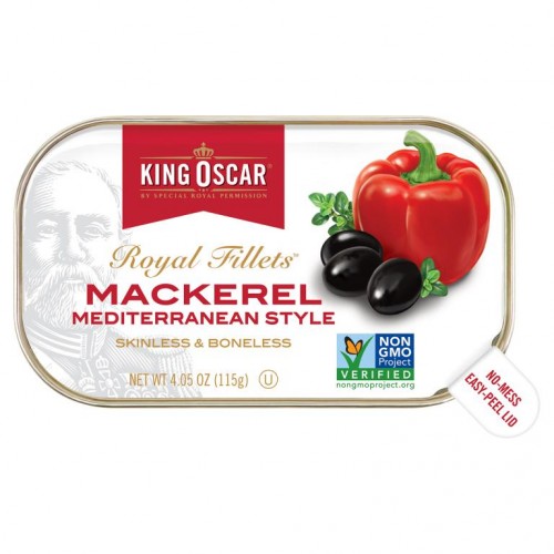 King Oscar, Royal Fillets, Mackerel Mediterranean Style, 4.05 oz ( 115 g)