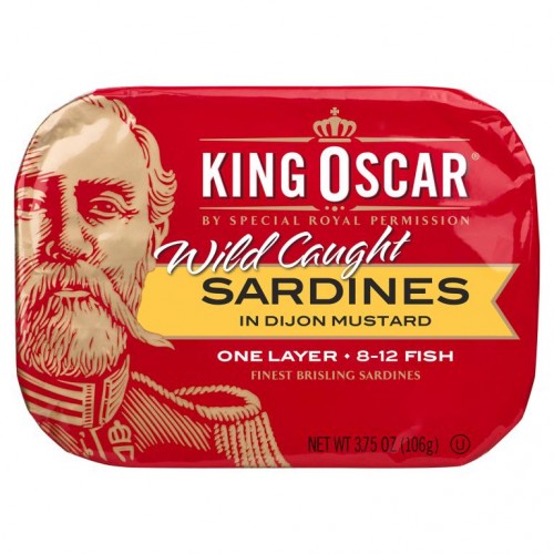 King Oscar, Wild Caught, Sardines In Dijon Mustard, 3.75 oz (106 g)