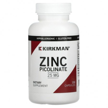 Kirkman Labs, 징크피콜리네이트, 25mg, 캡슐 150정