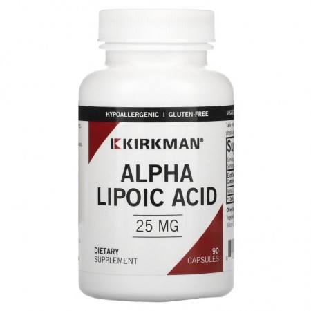 Kirkman Labs, 알파리포산, 25mg, 캡슐 90정
