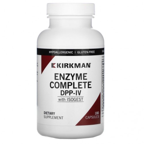 Kirkman Labs, 효소 컴플리트 DPP-IV With ISOGEST, 캡슐 180정
