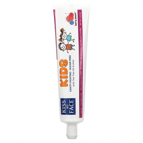 Kiss My Face, 충치 예방 불소 치약, 베리 스마트, 4oz