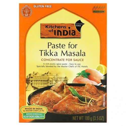 Kitchens of India, 티카 마살라 페이스트, 소스 농축물, 중간맛, 100g(3.5oz)