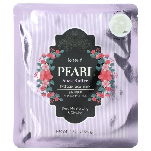 Koelf, 펄 시어버터, 하이드로젤 뷰티 마스크 팩, 5개입, 각 30g