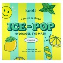 Koelf, Ice-Pop Hydrogel Eye Mask, Lemon & Basil, 30 Pairs