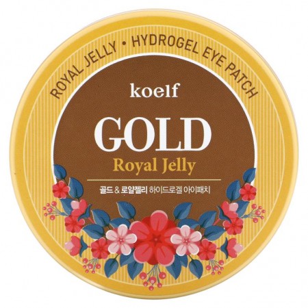 Koelf, 골드 로열 젤리 하이드로 젤 아이 패치, 60 개입