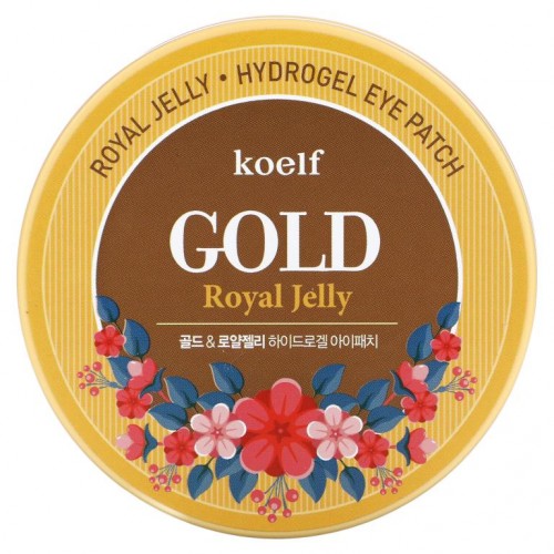 Koelf, 골드 로열 젤리 하이드로 젤 아이 패치, 60 개입