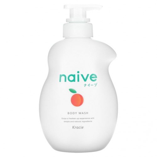 Kracie, Naive, 바디 워시, 피치, 530ml(17.9fl oz)