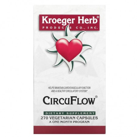 Kroeger Herb Co, CircuFlow, 베지 캡슐 270정