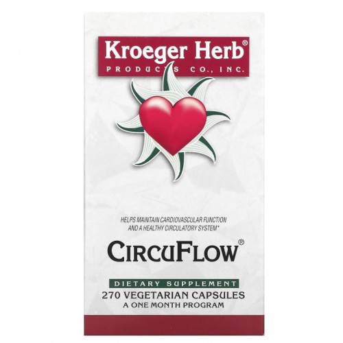 Kroeger Herb Co, CircuFlow, 베지 캡슐 270정