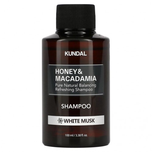 Kundal, 꿀 & 마카다미아, 샴푸, 화이트 머스크, 100ml(3.38fl oz)