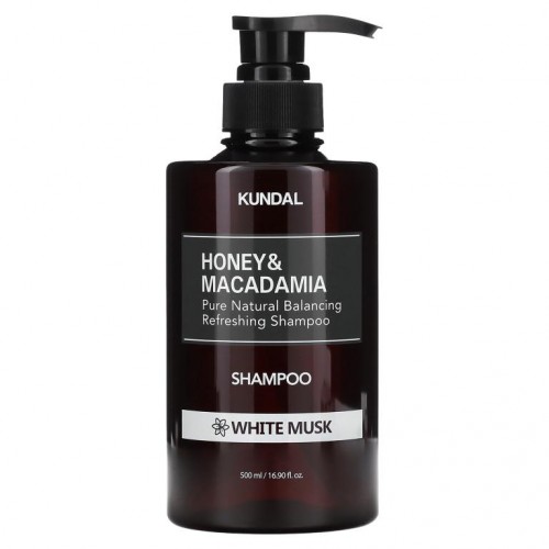 Kundal, 꿀 & 마카다미아, 샴푸, 화이트 머스크, 500ml(16.90fl oz)