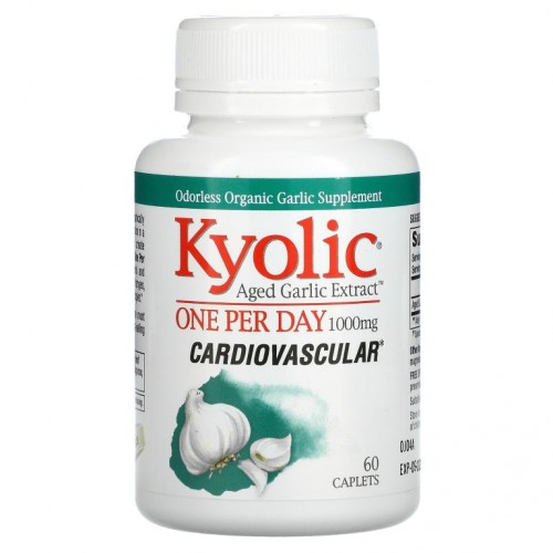 Kyolic, Aged Garlic Extract, 하루 한 정, 심혈관계 지원, 1,000mg, 60정