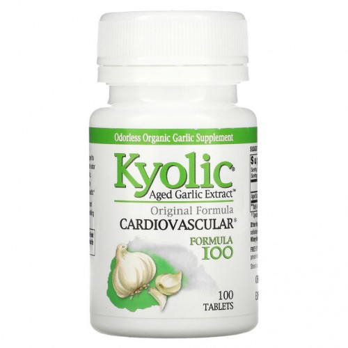Kyolic, Aged Garlic Extract, 심혈관계 건강, 포뮬라 100, 100정