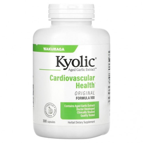 Kyolic, Aged Garlic Extract, 심혈관계 건강, 포뮬라 100, 300캡슐