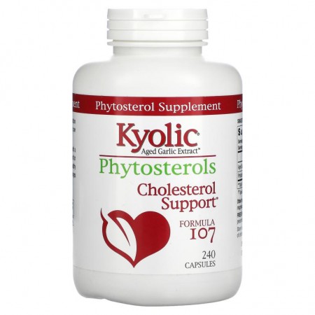 Kyolic, Aged Garlic Extract, 피토스테롤, 포뮬라 107, 캡슐 240정