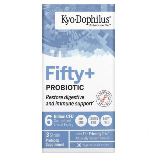 Kyolic, Kyo-Dophilus, 프로바이오틱 50종 이상, 60억CFU, 베지 캡슐 30정