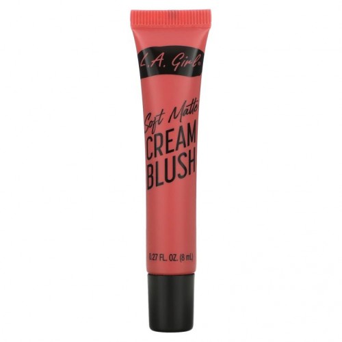 L.A. Girl, 블렌더블 치크 + 립 컬러, 소프트 매트 크림 블러셔, 키스업, 8ml(0.27fl oz)
