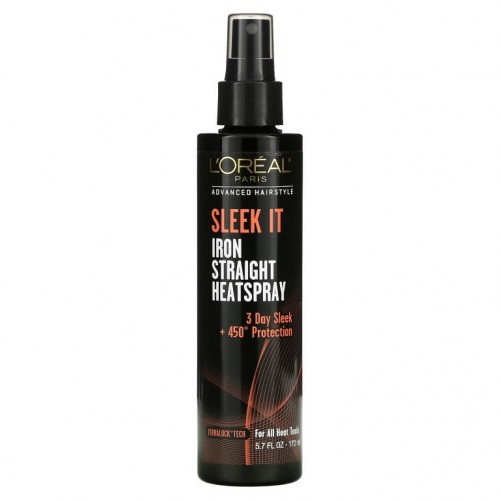 L'Oreal, 어드벤스드 헤어스타일, Sleek It 스트레이트 히트스프레이, 170ml(5.7fl oz)