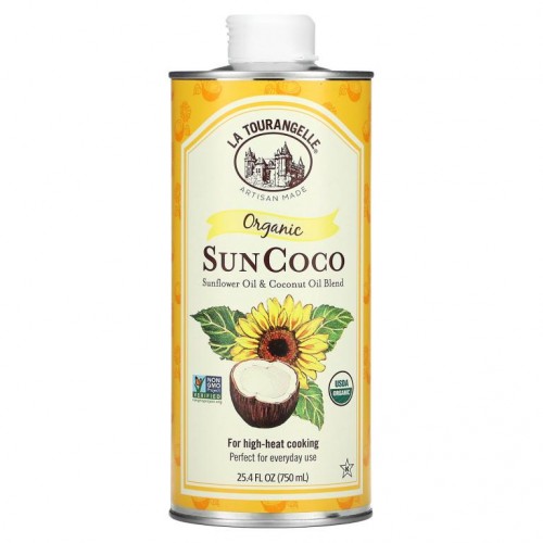 La Tourangelle, 유기농 SunCoco, 해바라기 오일 & 코코넛 오일 혼합, 25.4 fl oz(750 ml)