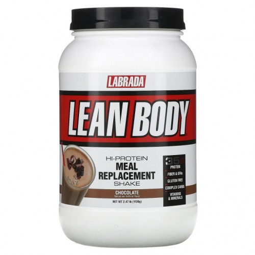Labrada Nutrition, Lean Body, 고단백질 식사 대용 셰이크, 초콜릿, 1,120g(2.47lbs)