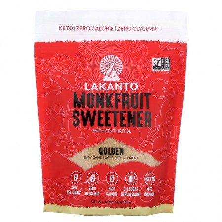 Lakanto, 나한과 감미료, 에리스리톨 함유, 골든, 454g(16oz)