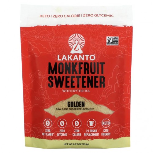 Lakanto, 에리스리틀이 함유된 나한과 감미료, 골든, 235g(8.29oz)