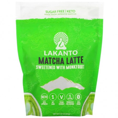 Lakanto, 말차 라떼, 나한과로 가미, 283g(10oz)